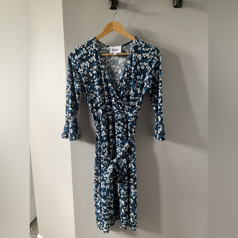 Leota Long Sleeve Dress in Navy Floral